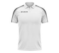 GIVOVA Polo Club Maglietta, Bianco/Nero, M Unisex-Adulto
