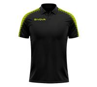 GIVOVA Polo Club Nero/Giallo Fluo Tg. 3XL
