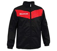GIVOVA RAIN SCUDO CON MESH NERO/ROSSO