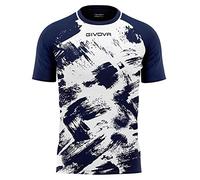 GIVOVA Shirt Art Interlock M/C Bianco/Blu Tg. L