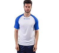 GIVOVA Shirt Capo Interlock Bianco/Azzurro Tg. S