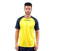GIVOVA Shirt Capo Interlock Giallo/Blu Tg. M