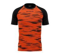 Givova Maglia Pixel Arancio/Nero Taglia 2XS