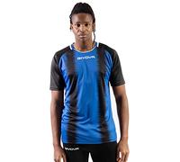 GIVOVA Shirt Stripe M/C Nero/Azzurro Tg. L