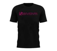 GIVOVA T-Shirt Cotone Mondo Nero/Fuxia Tg. XL