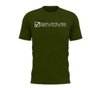 GIVOVA T-Shirt Cotone Mondo Verde Militare/Bianco Tg. 2XL