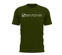 GIVOVA T-Shirt Cotone Mondo Verde Militare/Bianco Tg. L