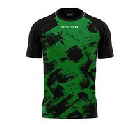Givova T-shirt Art Interlock manica corta Verde/Nero Taglia XL