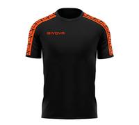 Givova T-shirt Poly Band Arancio Fluo/Nero Taglia 4XL