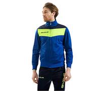 givova Tr024f, Tuta Unisex Adulto, Azzurro/Giallo Fluo, L