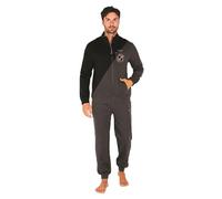 GIVOVA Tuta Completa Homewear da Uomo, Completo Maschile Lungo E Confortevole (IT, Testo, L, Regular, Regular, G756 Nero/Grigio Scuro)