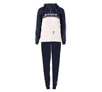 GIVOVA TUTA DONNA 101 CON BANDA E CAPPUCCIO IN FLEECE BLU/BIANCO Tg. M