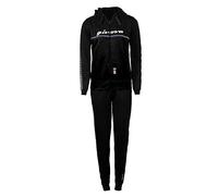 GIVOVA TUTA DONNA 101 CON BANDA E CAPPUCCIO IN FLEECE NERO/NERO Tg. 2XL