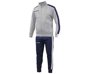 GIVOVA Tuta Felpata Revolution Junior,Grigio/Blu,7XS,Junior