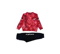GIVOVA Tuta Giro Collo per Bambino in Felpa Invernale in Vari Modelli, Completo Maschile Sportivo Adatto per la Palestra Calcio e Tempo Libero. (51T00011 Rosso, 4 Anni)