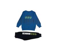 GIVOVA Tuta Giro Collo per Bambino in Felpa Invernale in Vari Modelli, Completo Maschile Sportivo Adatto per la Palestra Calcio e Tempo Libero. (51T00004 Blu, 4 Anni)