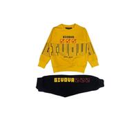 GIVOVA Tuta Giro Collo per Bambino in Felpa Invernale in Vari Modelli, Completo Maschile Sportivo Adatto per la Palestra Calcio e Tempo Libero. (51T00004 Giallo, 5 Anni)