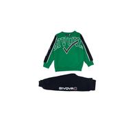 GIVOVA Tuta Giro Collo per Bambino in Felpa Invernale in Vari Modelli, Completo Maschile Sportivo Adatto per la Palestra Calcio e Tempo Libero. (51T00007 Verde, 5 Anni)