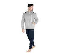 GIVOVA Tuta Homewear Intera Uomo da Casa, Pigiama Completo Felpato in Vari Modelli (IT, Testo, L, Regular, Regular, G526FAB Grigio/Blu)
