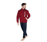 GIVOVA Tuta Homewear Intera Uomo da Casa, Pigiama Completo Felpato in Vari Modelli (IT, Testo, XL, Regular, Regular, G526FAB Rosso/Blu)