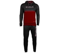 Tuta in pile bicolore Givova Italia 106 Noir XL
