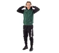 GIVOVA TUTA ITALIA UOMO 103 IN FELPA CON CAPP. E BANDA NERO/VERDE Tg. 3XL