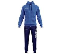 GIVOVA TUTA KING COTONE TERRY (POKER) AZZURRO MELANGE/BLU Tg. 4XL