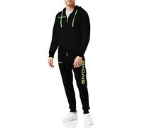 GIVOVA TUTA KING FELPA NERO/VERDE FLUO Tg. S