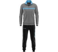 GIVOVA TUTA ONE FULL ZIP POLARFLEECE GRIGIO SCURO/TURCHESE