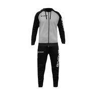 TUTA SUPER KING FELPA GRIGIO MELANGE CHIARO/NERO Tg. L