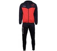GIVOVA TUTA VISA MELANGE CON CAPPUCCIO POLARFLEECE BLU/ROSSO MELANGE Tg. 2XL
