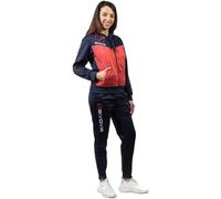 GIVOVA TUTA VISA MELANGE CON CAPPUCCIO POLARFLEECE BLU/ROSSO MELANGE Tg. L