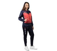 GIVOVA TUTA VISA MELANGE CON CAPPUCCIO POLARFLEECE BLU/ROSSO MELANGE Tg. XS