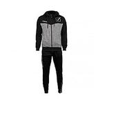 GIVOVA TUTA VISA MELANGE CON CAPPUCCIO POLARFLEECE NERO/GRIGIO SCURO MELANGE Tg. 4XL