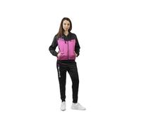 GIVOVA TUTA VISA MELANGE CON CAPPUCCIO POLARFLEECE ROSA FLUO/NERO Tg. S