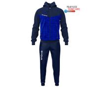 GIVOVA VISA MELANGE TUTA SPORTIVA FELPATA TASCHE E CAPPUCCIO UOMO DONNA UNISEX