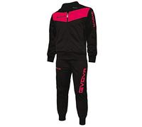 Givova Visa, Tuta da Ginnastica Uomo, Multicolore (Nero/Fucsia), 3XL