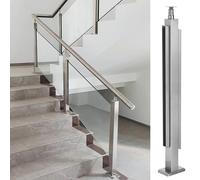 GIVROLDZ Palo per Ringhiera in Vetro in Acciaio Inossidabile 304 per Gradini, Balconi, Scale, Ponti, Scale per Patio, Recinzione per Piscina,Mid Post,37.4 inch/95cm