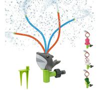 Givzan Irrigatore per bambini e bambini, spray d'acqua all'aperto estivo giocattoli da cortile con 4 tubi oscillanti, si attacca al tubo da giardino giocattoli divertenti per 3 4 5 6 7 8 anni ragazzi