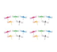 GIWFBQTR 20 Pezzi 8 cm 3D Artificiale Libellule Frigo Magnete per Casa Natale NozzeDecorazione, Colori A Caso Inviare