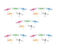 GIWFBQTR 25 Pezzi 8 cm 3D Artificiale Libellule Frigo Magnete per Casa Natale NozzeDecorazione, Colori A Caso Inviare