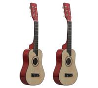 GIWFBQTR 2X Chitarra Acustica nel Tiglio 25 Pollici 6 Corde Piccola Chitarra Piccola con Chitarra Pick Corde per Bambini Regalo per Bambini Principiante