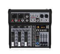 GIWFBQTR 4 Canali Bluetooth Audio Mixer Sound Mixing Console Interfaccia Audio Scheda Audio USB per Studio Palco DJ Casa Spina UE