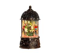 GIWFBQTR Lanterne Musicali, con Palle di Neve Rotanti Lampeggianti, Carillon con Luci, Utilizzate Come Decorazioni Natalizie da Tavolo.