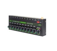 GIWFBQTR Mixer Audio Professionale Mixer Stereo A 10 Canali con Luce RGB e Rumore Ultra Basso DC5V Facile da Usare Spina UE