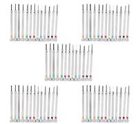 Giwnhvx 0,6 mm-2,0 mm 65 Pezzi Nuovi Cacciavite Orologi Set Occhiali da Orologio Lama Piatto Abbinato Spaccatura Cacciavite Piatti Set Cacciavite Orologio Gioielli per Orologi