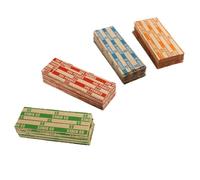 Giwnhvx 1.000 buste per monete piatte a righe assortite - pezzi di un centesimo, cinquecento, dieci centesimi e venticinque centesimi