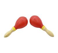 Giwnhvx 1 Paia Portatile in Plastica Maracas Maniglia in Legno Shakers di Sabbia Sonagli Percussione Accessorio Musicale