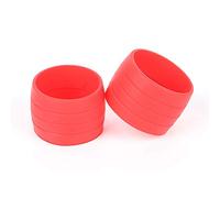 Giwnhvx 1 paio di anelli di fissaggio in silicone elastico per bicicletta, impermeabili, per bici da strada, colore rosso