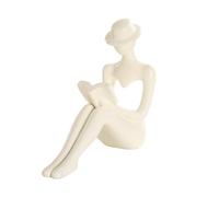 Giwnhvx 1 Pezzo di Statue di Pensatori Moderni per L'Arredamento della Casa in Soggiorno, Scultura di Pensatori Beige per Scaffale, Decorazione per la Casa in Resina, Statua Astratta Minimalista.